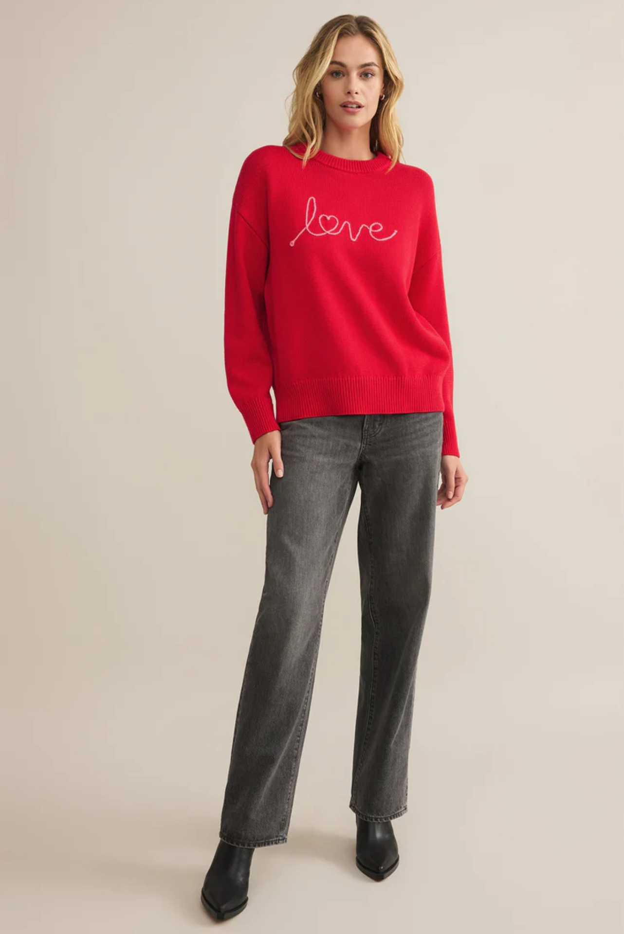 Love Notes Boyfriend Sweater