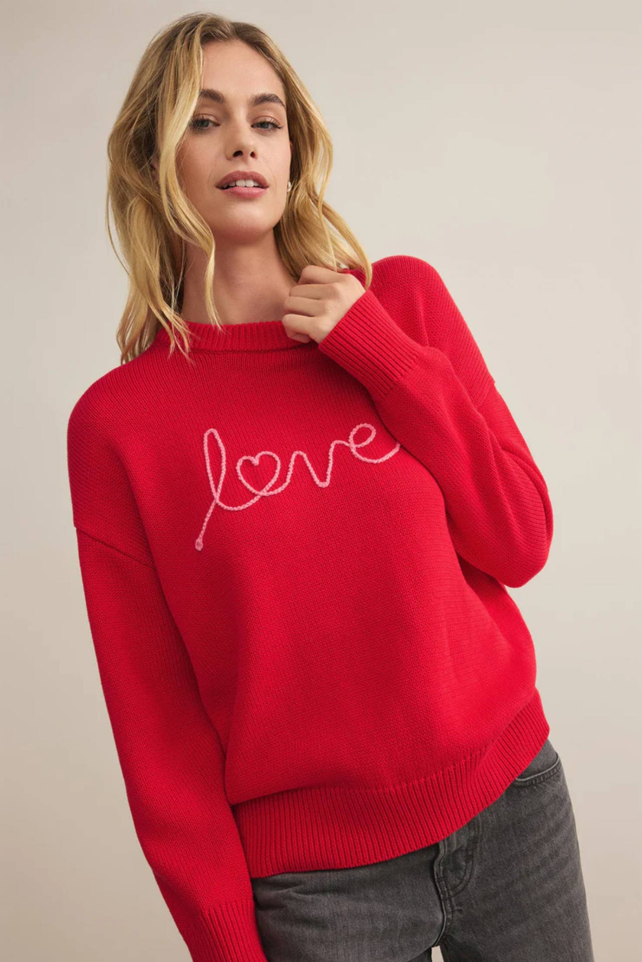 Love Notes Boyfriend Sweater