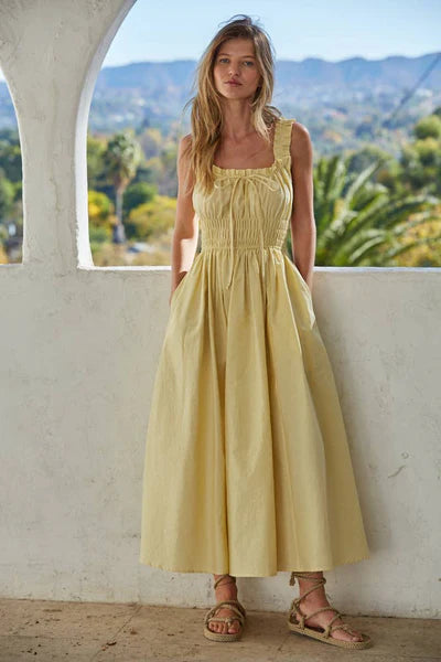 YELLOW MIDI DRESS