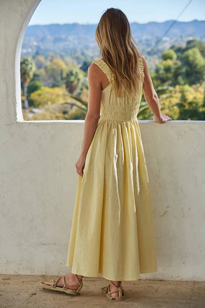 YELLOW MIDI DRESS