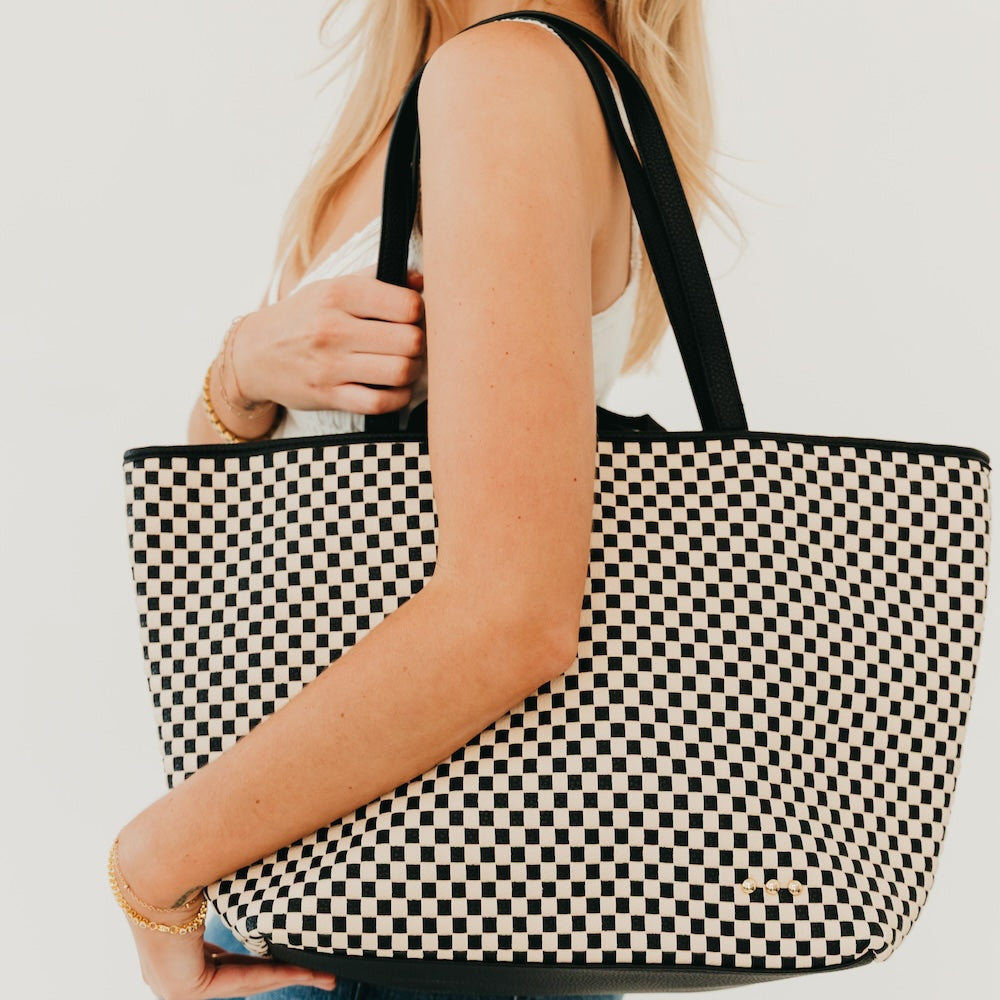 Woven Tiffany Organizer Tote Bag