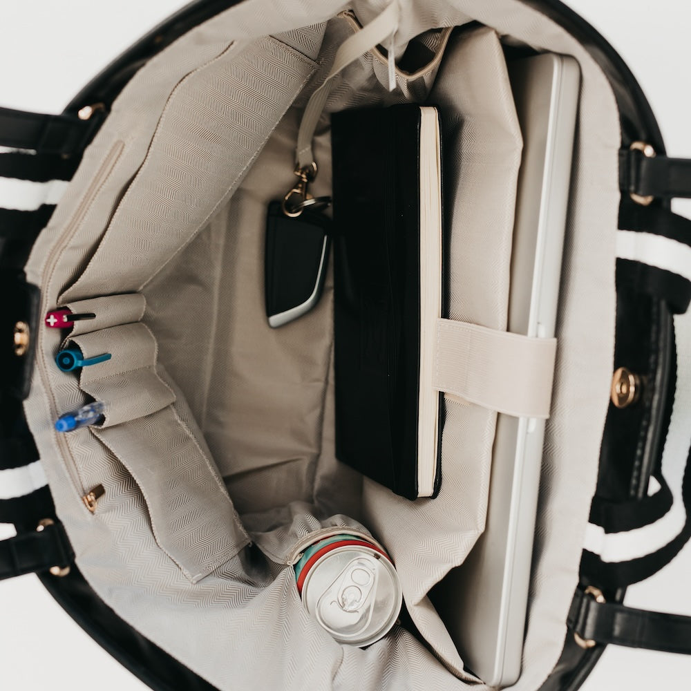 Woven Tiffany Organizer Tote Bag