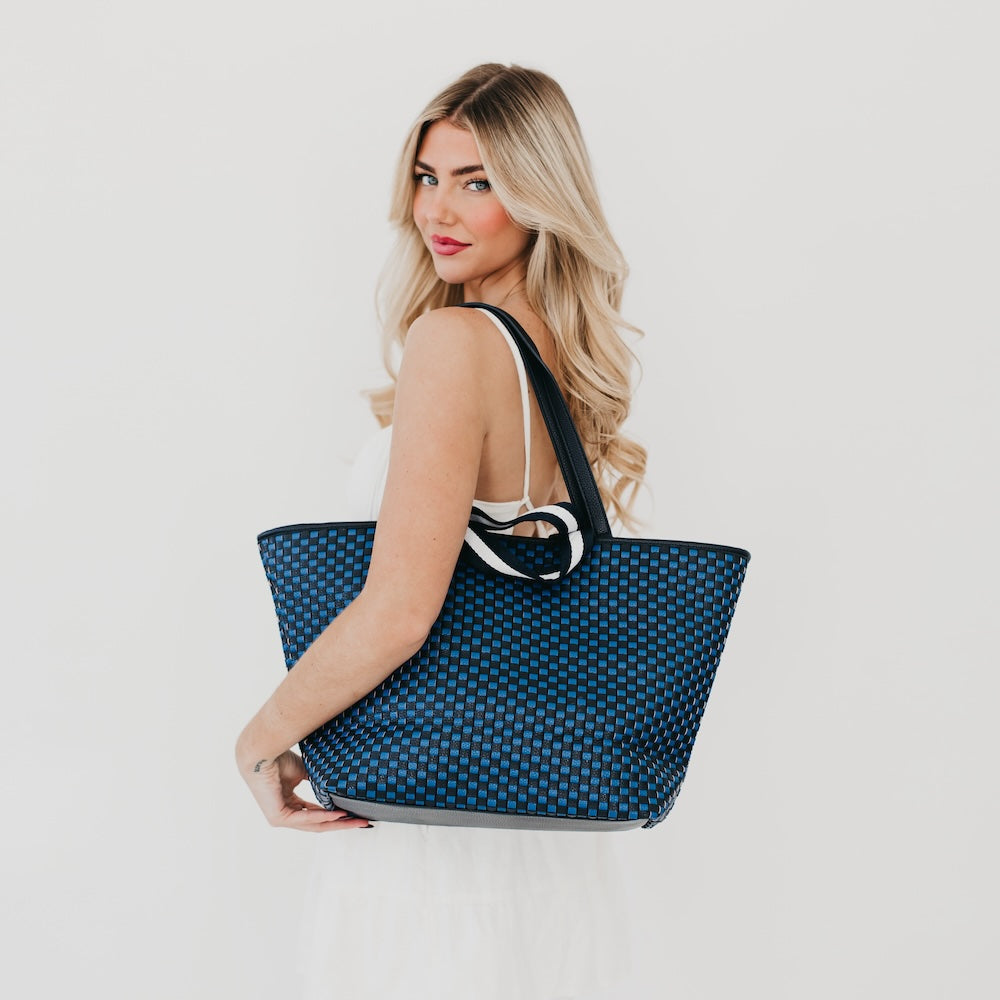 Woven Tiffany Organizer Tote Bag