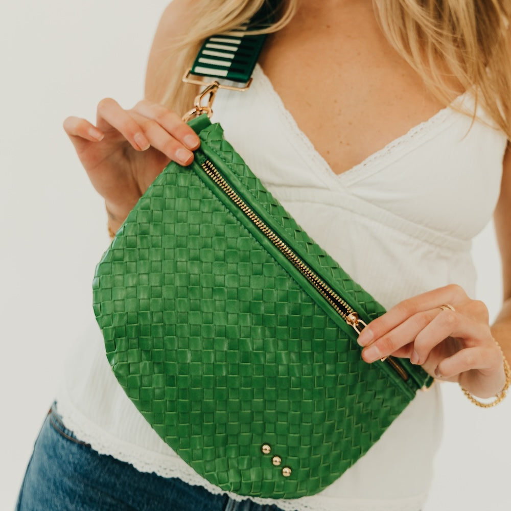 Westlyn Woven Vegan Leather Convertible Bum Bag