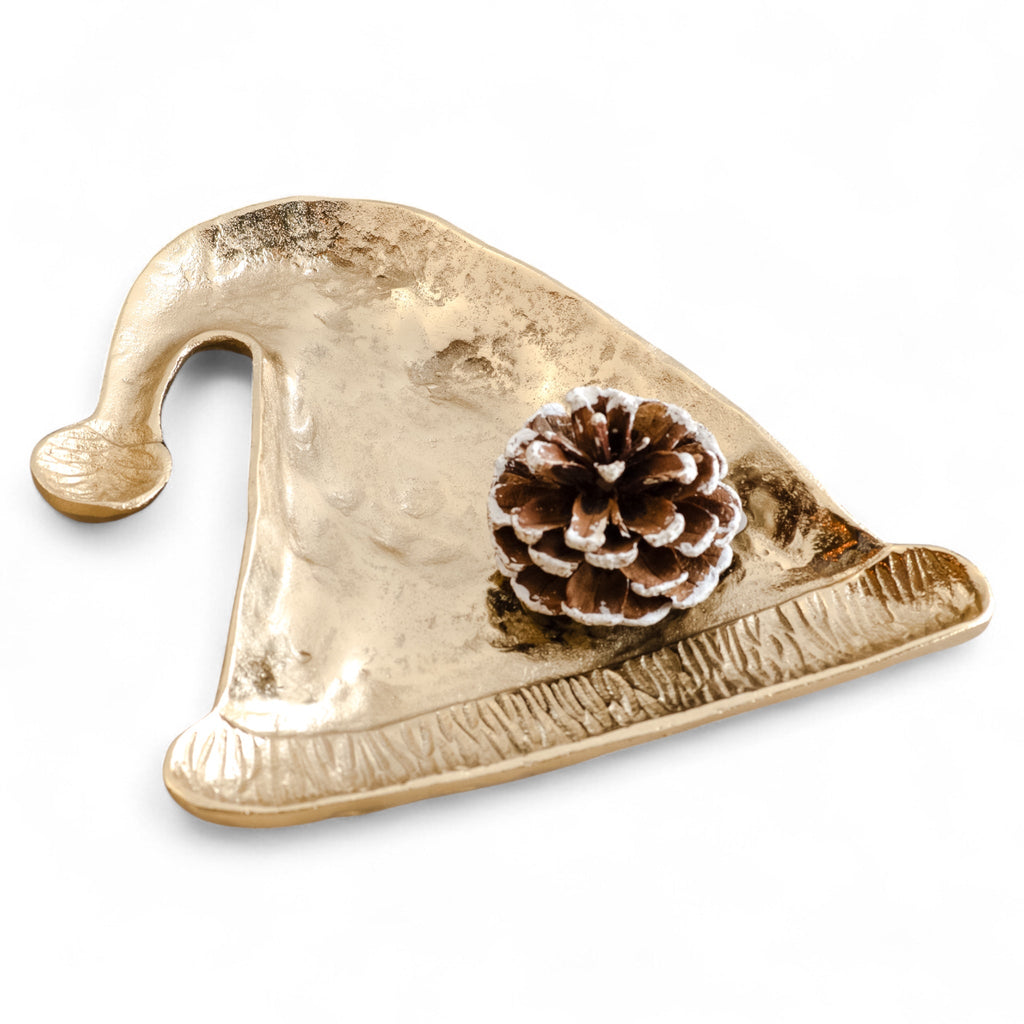 Gold Aluminum Santa Hat Tray