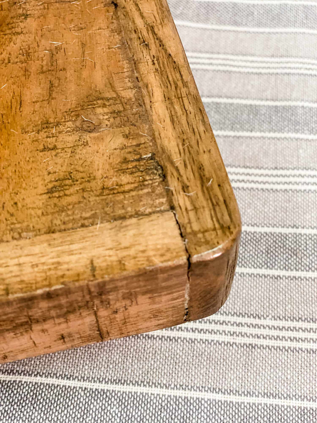 Wood Tabletop Riser with Metal Hairpin Legs - Modern Rustic Pedestal