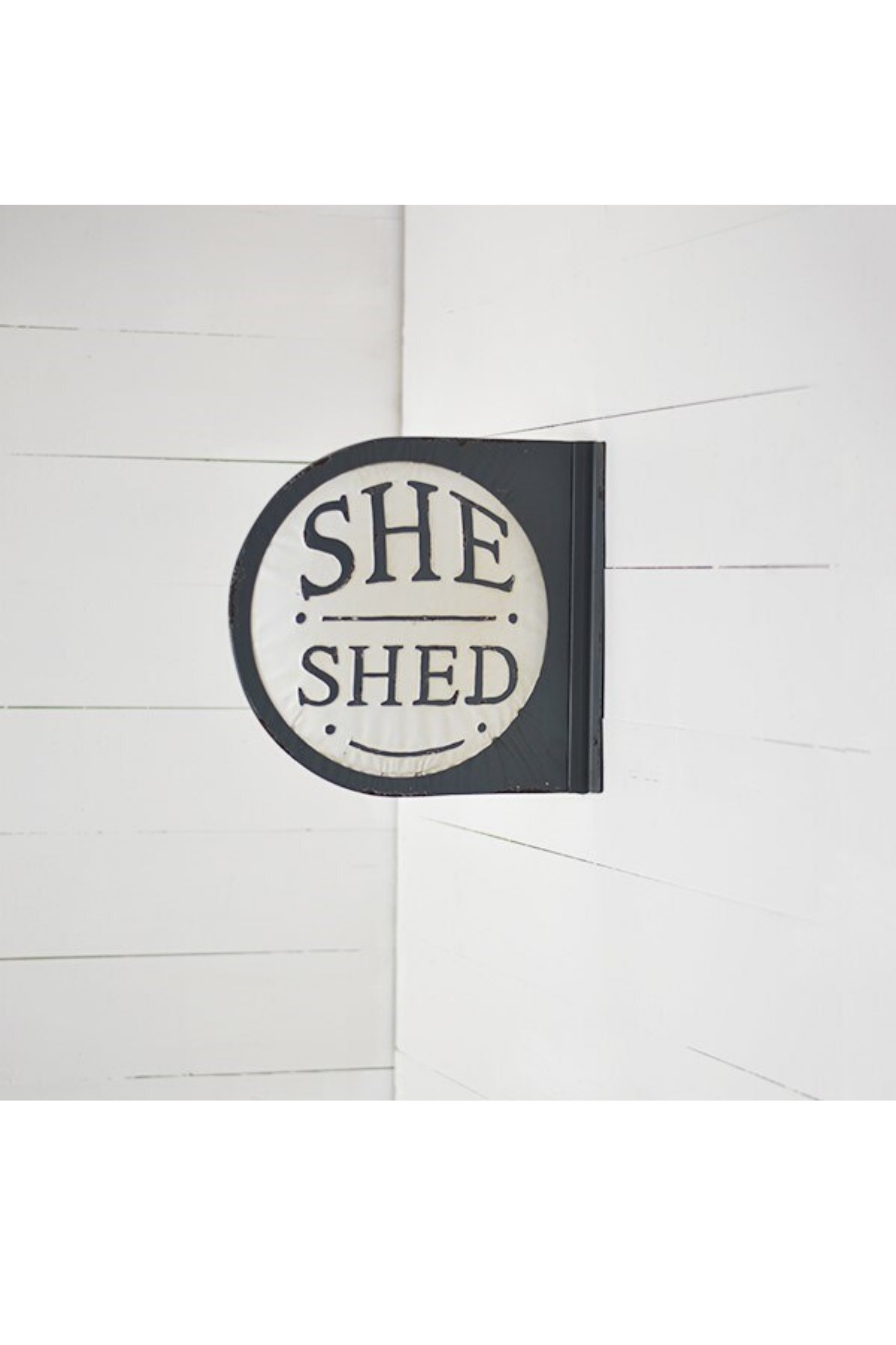 ROUND SHE SHED TIN SIGN
