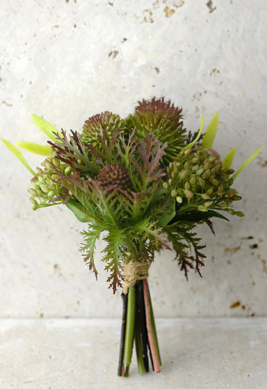 7.5" Protea/Thistle/Sedum Bouquet