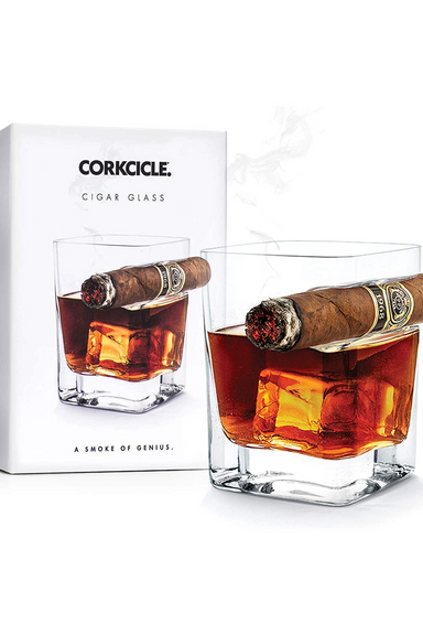 cigar glass corkcicle whiskey