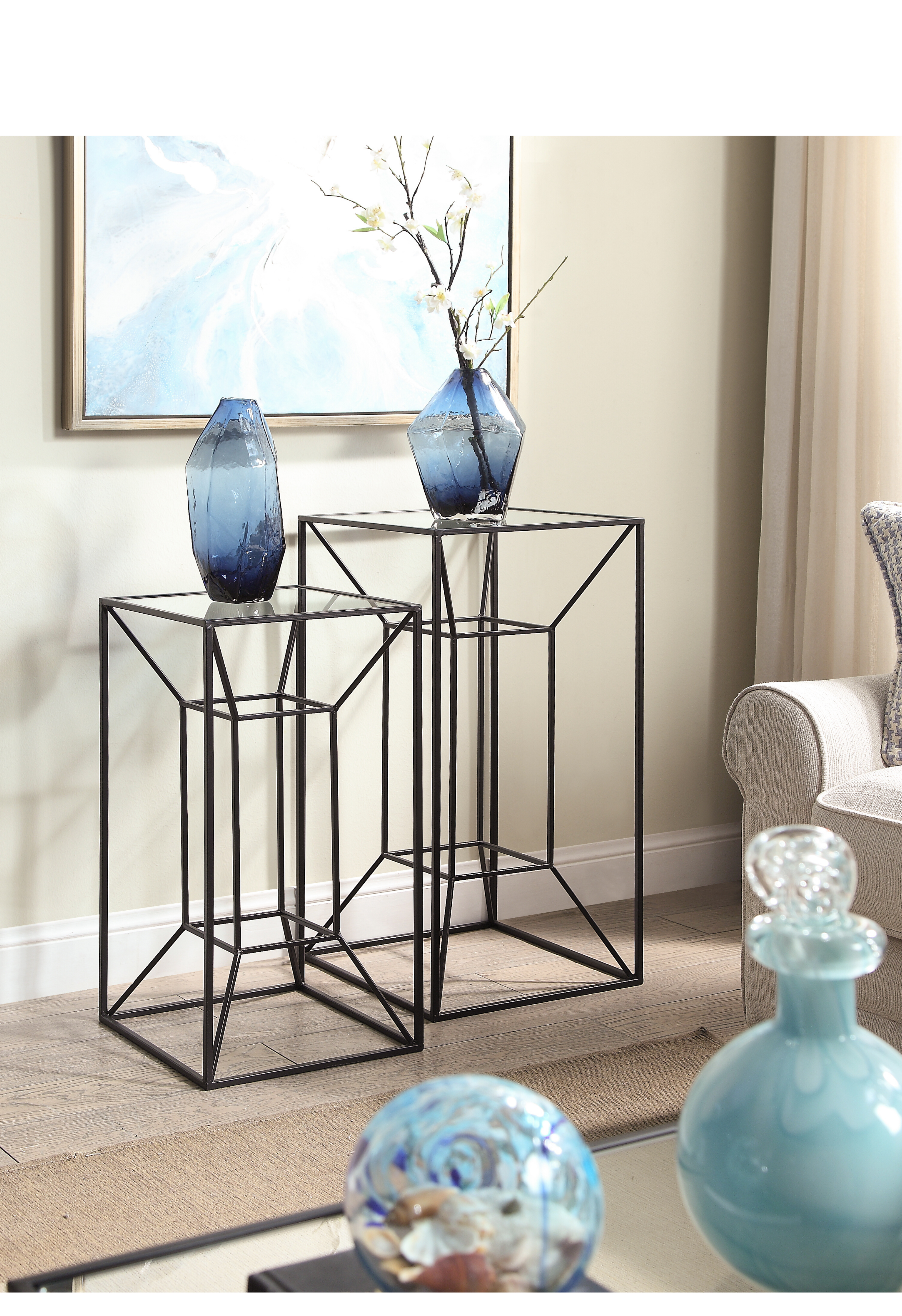 Rogers Powder Coated Tall Accent Table