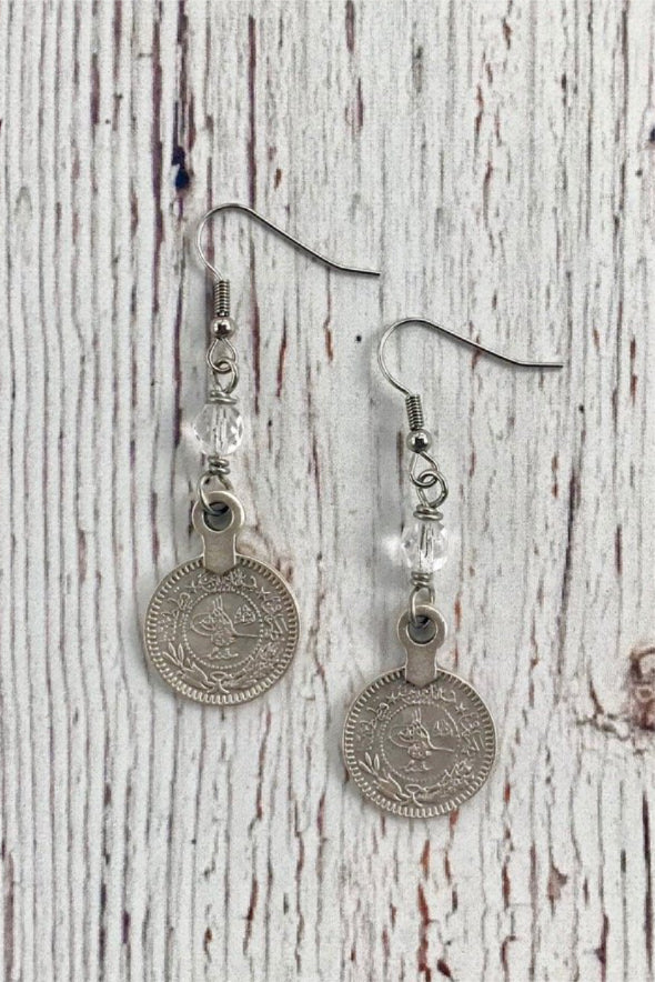 Silver Coin Earrings